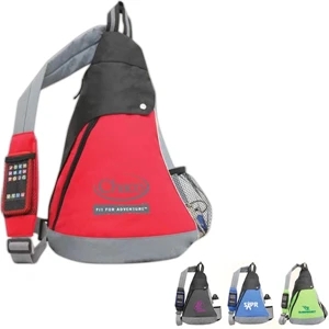 Hawthorne - Sling Pack Features 2 Large Pockets, Cell Phone Holster And Water Bottle Holster