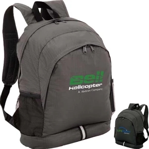 Gosport - Nylon Backpack Features Two Large Pocket With Double Zipper Pulls And Rain Guards