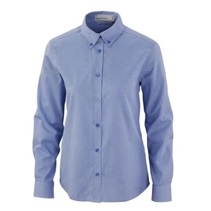 North End (r) Echelon - 2 X L - Wrinkle Resistant Ladies' Cotton Blend Houndstooth Taped Shirt