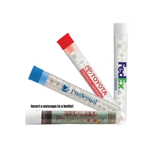 Mint Tin Maniacs - Test Tube With Message In A Bottle With Clear Cap. Message In A Candy Mint Tube