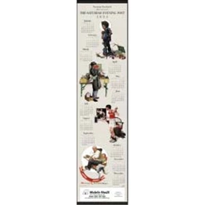 The Saturday Evening Post - 2015 Calendar Scroll With Well-known Pictures And A Large Ad Area