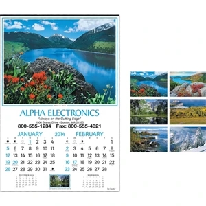 Our Country (tm) - Six-sheet Executive 16" X 23 3/4" Calendar With Black Ad