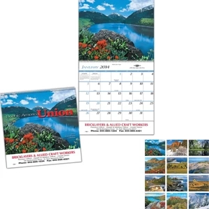 Scenic Union - Spiral Bound Specialized Appointment Calendar With Black Ad