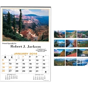 Our Beautiful America (r) - Twelve-sheet Photographic Calendar With Black Ad