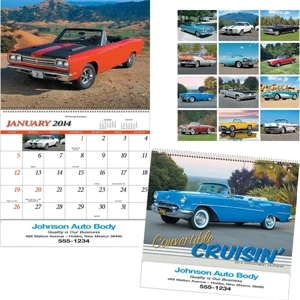 Convertible Cruisin' - Special Markets Calendar, Spiral Bound With Black Ad