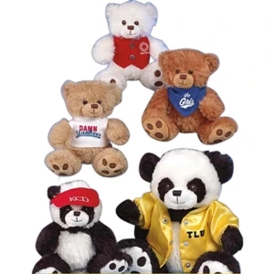 Paw Bear (tm) Patches Sof-fur (tm) - Beige - Stuffed 7" Toy With Paw Prints And Embroidered Eyes