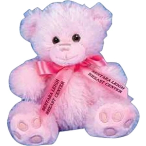 Paw Bear (tm) Patches Sof-fur (tm) - Baby Pink - Stuffed 7" Toy With Paw Prints And Embroidered Eyes
