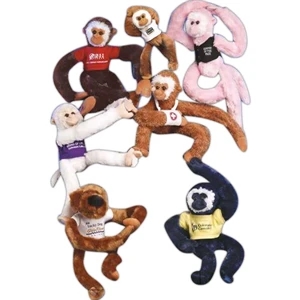 Teeny Clingers (tm) Sof-fur (tm) - Stuffed 7" Monkey With Long Arms And Legs And Velcro On Hands And Feet