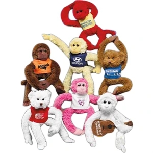 Sof-fur (tm) Clingers (tm) - Brown - 9" Stuffed Bear With Long Arms And Legs And Velcro On Hands And Feet