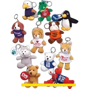 Key Chain Pals (tm) - Alligator - Key Chain With 4" Stuffed Animal. Features Embroidered Eyes