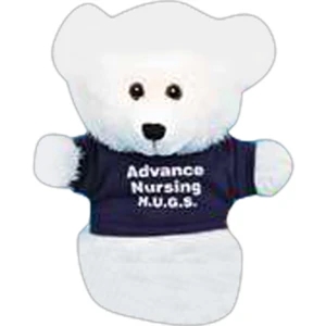 Handy Logo Puppets (tm) - 10" Stuffed Bear Puppet With Embroidered Eyes