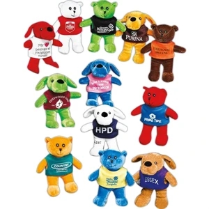 Thrifty Family (tm) Team Thrifty (tm) Thrifty Dogs (tm) - Blue - 6" Stuffed Puppy With Embroidered Eyes