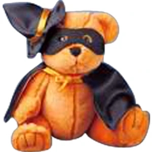X S - Halloween 3 Piece Outfit With Orange Trim For Stuffed Animal. Blank
