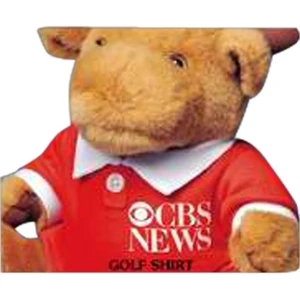 Golf Tee (polo Type Shirt) For Stuffed Animal, Red With White Trim, Blank