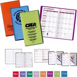 Translucent Vinyl Weekly 2-color Planner With Full Color 8 Page Us Atlas City Maps