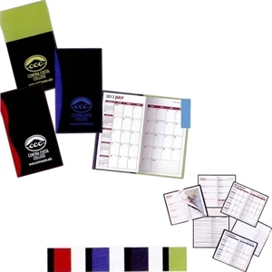 France - Soft Cover 2-tone Vinyl Designer Address Book, Page Dedicated For Emergency Contact