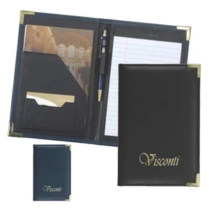 Visconti - Classically Styled Pad Folder Features Soft, Smooth Simulated Leather