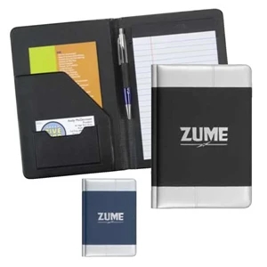Zume - Pad Folder Made With Scuba Material In Black With Silver Accents