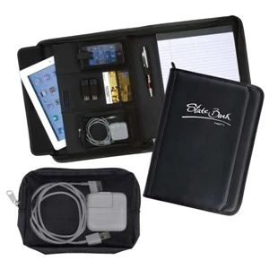 Deluxe;tuscany - Padfolio Features A Velvet Lined Tablet Pocket And Calfhyde Simulated Leather