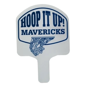 Basketball - Weather Resistant Hand Fan, Made Of Corrugated Plastic, Approximately 8" X 12"