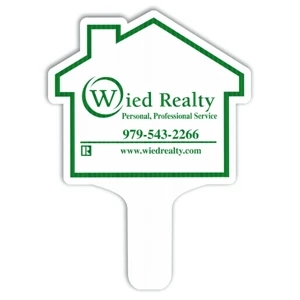House - Weather Resistant Hand Fan, Made Of Corrugated Plastic, Approximately 8" X 12"