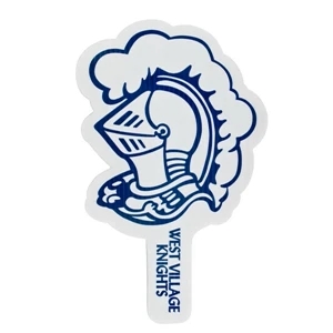 Knight - Weather Resistant Hand Fan, Made Of Corrugated Plastic, Approximately 8" X 12"