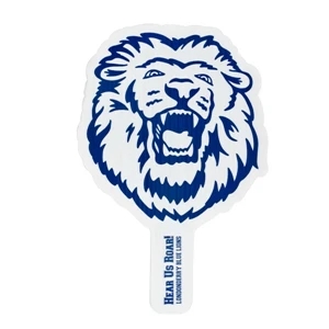 Lion - Weather Resistant Hand Fan, Made Of Corrugated Plastic, Approximately 8" X 12"