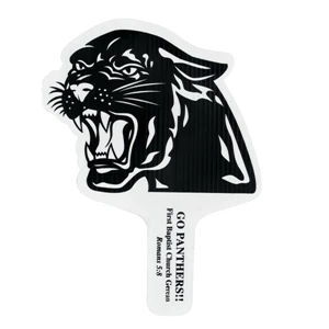 Panther - Weather Resistant Hand Fan, Made Of Corrugated Plastic, Approximately 8" X 12"
