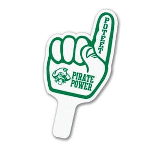 #1 Finger - Weather Resistant Hand Fan, Made Of Corrugated Plastic, Approximately 8" X 12"