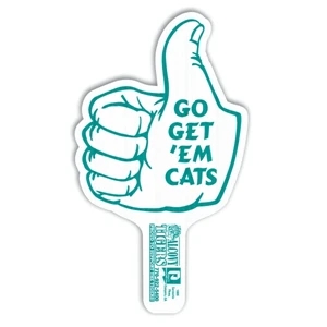 Thumbs Up - Weather Resistant Hand Fan, Made Of Corrugated Plastic, Approximately 8" X 12"