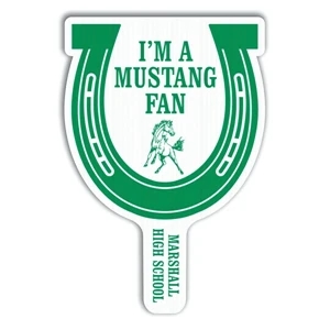 Horseshoe - Weather Resistant Hand Fan, Made Of Corrugated Plastic, Approximately 8" X 12"