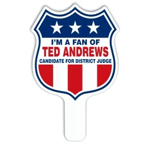 Shield - Weather Resistant Hand Fan, Made Of Corrugated Plastic, Approximately 8" X 12"