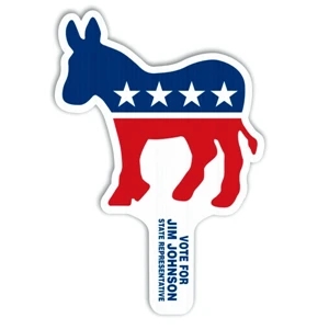Donkey - Weather Resistant Hand Fan, Made Of Corrugated Plastic, Approximately 8" X 12"