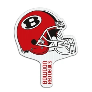 Helmet2 - Weather Resistant Hand Fan, Made Of Corrugated Plastic, Approximately 8" X 12"