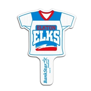 Football Jersey - Weather Resistant Hand Fan, Made Of Corrugated Plastic, Approximately 8" X 12"