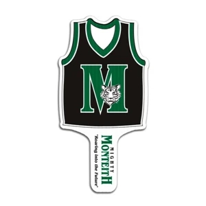 Basketball Jersey - Weather Resistant Hand Fan, Made Of Corrugated Plastic, Approximately 8" X 12"