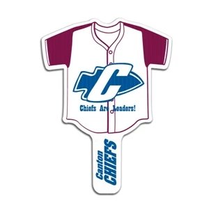 Baseball Jersey - Weather Resistant Hand Fan, Made Of Corrugated Plastic, Approximately 8" X 12"