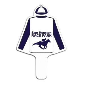 Jock Jersey - Weather Resistant Hand Fan, Made Of Corrugated Plastic, Approximately 8" X 12"