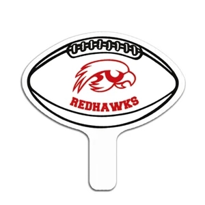 Football - Weather Resistant Hand Fan, Made Of Corrugated Plastic, Approximately 8" X 12"