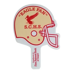Football Helmet - Weather Resistant Hand Fan, Made Of Corrugated Plastic, Approximately 8" X 12"