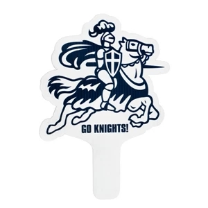 Knight On Horse - Weather Resistant Hand Fan, Made Of Corrugated Plastic, Approximately 8" X 12"