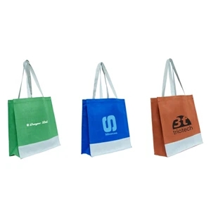 Bag Designs (tm) - Eco-friendly Fashion Jute Tote Bag, Cotton Webbed Carry Handles