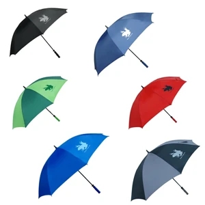 Golf Umbrella With 64" Arc. Durable 210t Polyester With Fiberglass Frame And Shaft