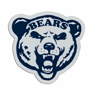 Bear - Lightweight Plastic Sports Badge With Safety Pin Or Magnet Backing