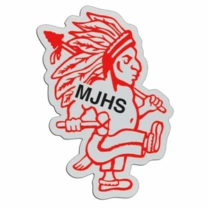 Indian - Lightweight Plastic Sports Badge With Safety Pin Or Magnet Backing