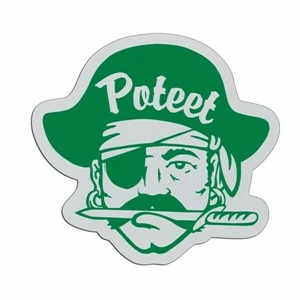 Pirate - Lightweight Plastic Sports Badge With Safety Pin Or Magnet Backing