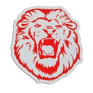 Lion - Lightweight Plastic Sports Badge With Safety Pin Or Magnet Backing