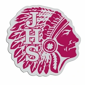 Indian Head - Lightweight Plastic Sports Badge With Safety Pin Or Magnet Backing