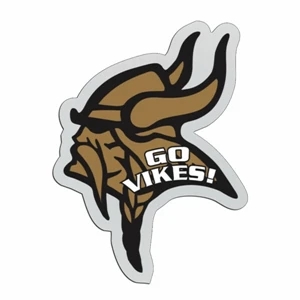 Viking - Lightweight Plastic Sports Badge With Safety Pin Or Magnet Backing