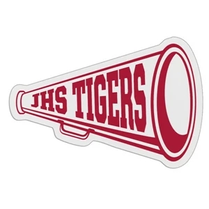 Megaphone - Lightweight Plastic Sports Badge With Safety Pin Or Magnet Backing